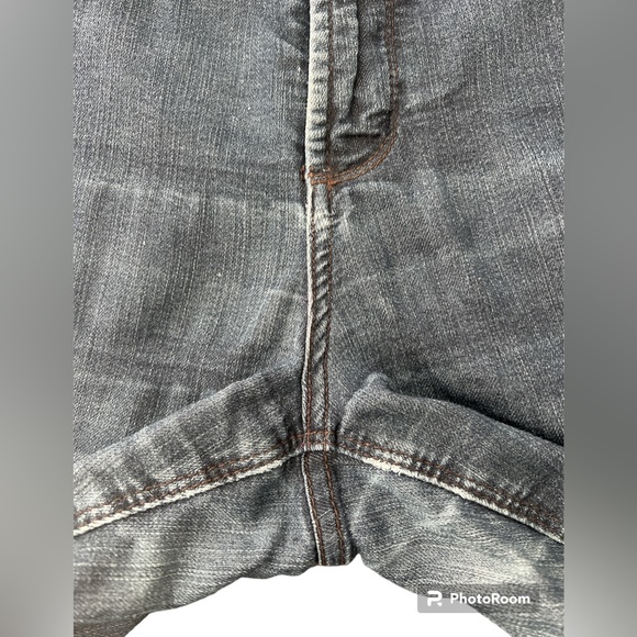 NYDJ Marilyn Straight Jeans DARK WASH distressed naturally SZ 10 EUC - Picture 8 of 13